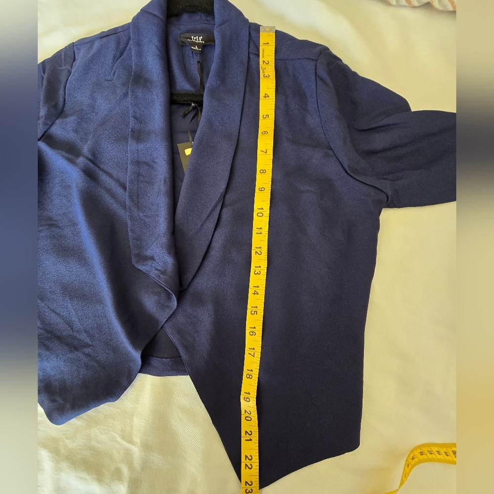 NWT Iris Navy Open-Front Blazer - Picture 5 of 10